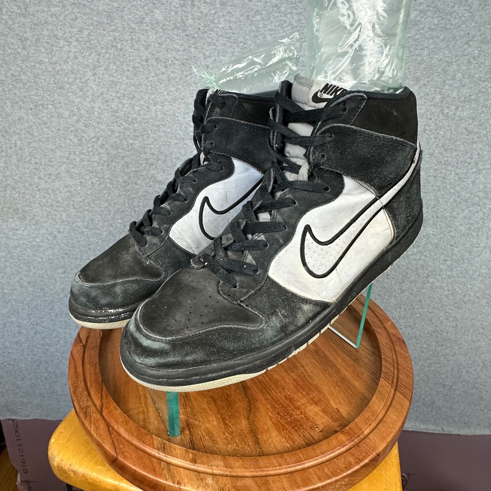 Nike Dunk High Sz 13 317982-059 Black Reflective Silver 3M 2013 Premium‎ Release